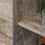 Buffet de cuisine avec huche, armoire de rangement rustique avec porte de grange coulissante | Panneau de fibres à densité moyenne | L 26 po x P 13,5 po x H 64,5 po