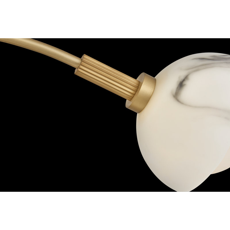 Phoebe Five-Light Multi-Tier Mobile Chandelier, Heritage Brass