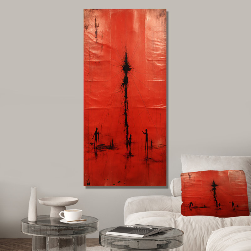 African Mask Freedom Struggle II, Wrapped Canvas, 60" H x 28" W