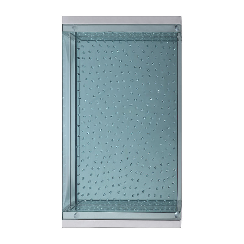 Table basse, miroir et faux cristaux