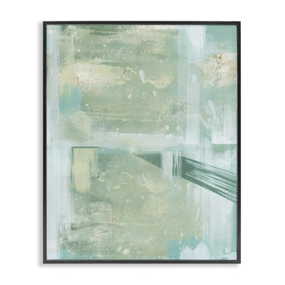 Giclée verte abstraite encadrée par Grace Popp