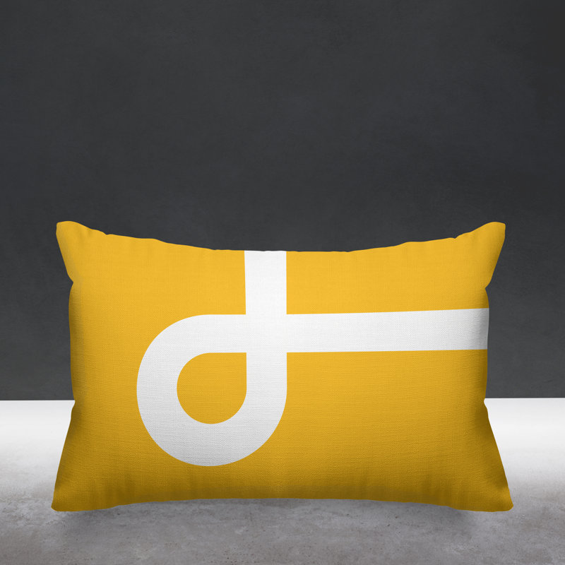 Coussin intérieur / extérieur Channing, Jaune