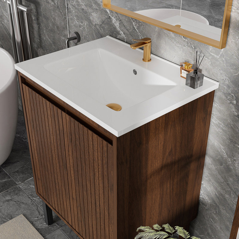 Meuble-lavabo 24 po sans lavabo, Brun