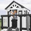 Backyard Discovery Sweetwater Heights 100% Cedar Wood Playhouse with Wave Slide and Kitchen Accessories, Half Door and Working Bell