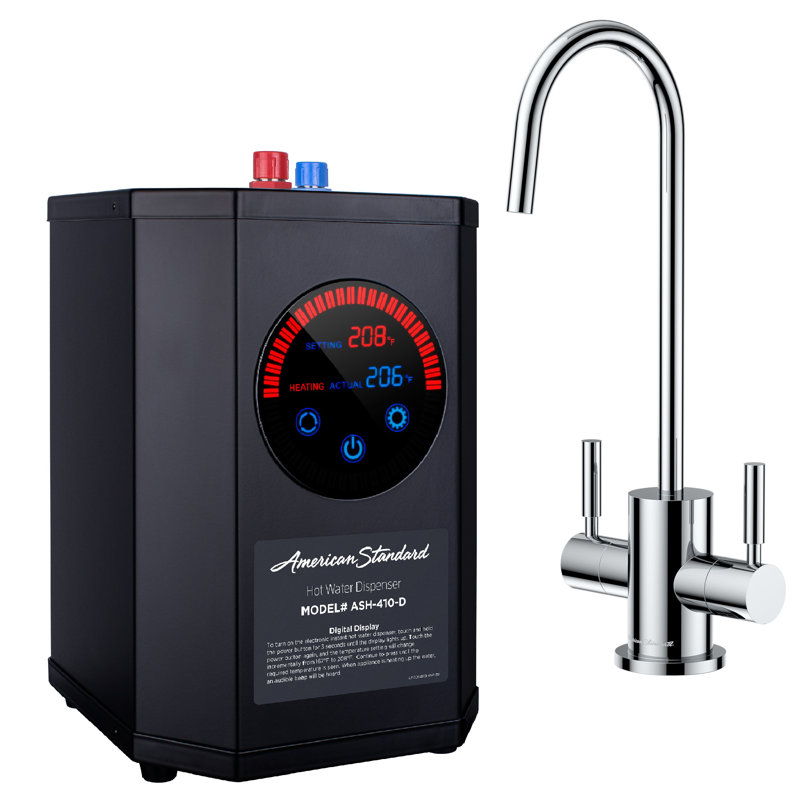 ASH410 Instant Hot Water Dispenser System, Dual-Handle Faucet with Digital Under SinkTank, Polished Chrome