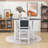 Llayton 3-Piece Counter Height Dining Set, Wood Table with 2 Upholstered Chairs-958598258