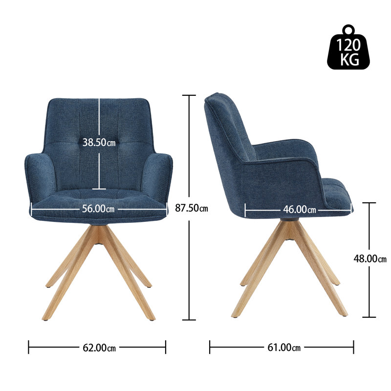 Task Chair, Blue Fabric
