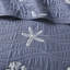 Couette en coton King/King. Couleur marine. Étoile de mer brodée. Garnissage. Lavable à la machine. Avec coussin décoratif. Couette King. Marine. Lavage facile.