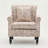 Vintage Floral Upholstered Armchair With Rolled Arms And Wooden Legs(Set Of 2)-865245791