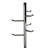  Freestanding Coat Rack, Multi-Hook Organizer for Office or Entryway, Metal, Silver