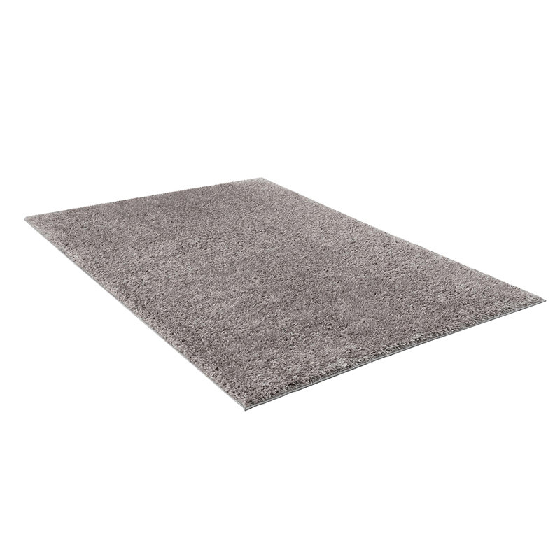 Super Soft Polyester Shag Area Rug, Gray, 84" L x 63" W