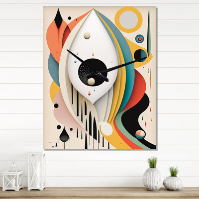 Rebirth Retro Geometry Of Awakening III - Modern Geometric Very Large Wall Clocks
