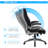 Dunteige High Back Bonded Leather Office Executive Computer Desk Chair with Built-in Lumbar Support