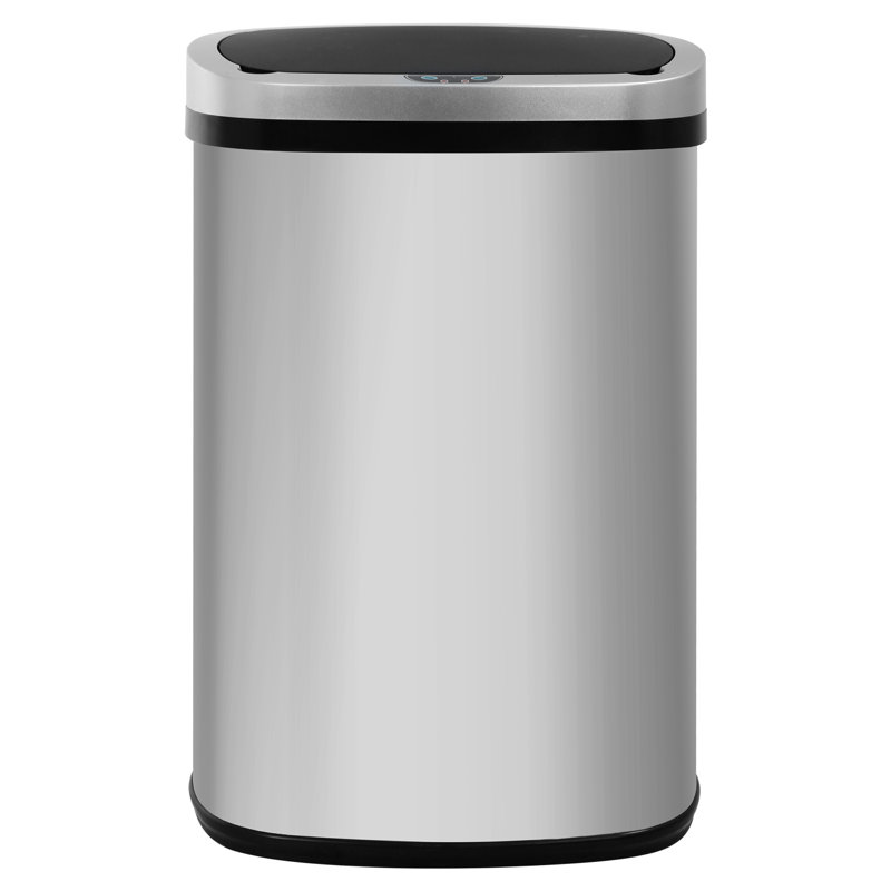 Poubelle à capteur de mouvement 13 gallons, Argent
