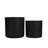 Large Black Planters Set, Magnesium Oxide Modern Rustic Home Patio