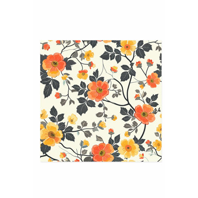 «Floral Flower Symphony I», reproduction d'art rétro sans cadre