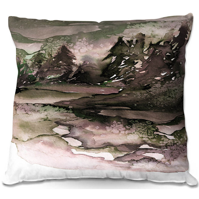 Coussin pour ne jamais quitter le canapé path ii, 20 po x 20 po, Vert foncé / Noir