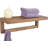 The Original 24" Moa Teak Wall Shelf with Hooks
