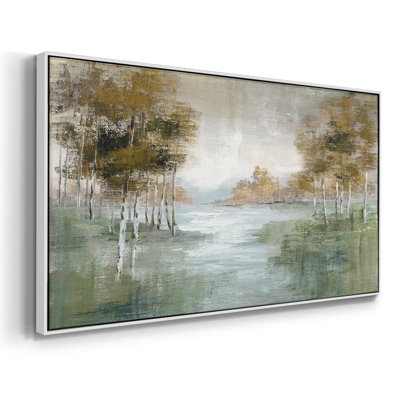 Fall Birch River- Framed Gallery Wrapped Canvas -Ready to Hang