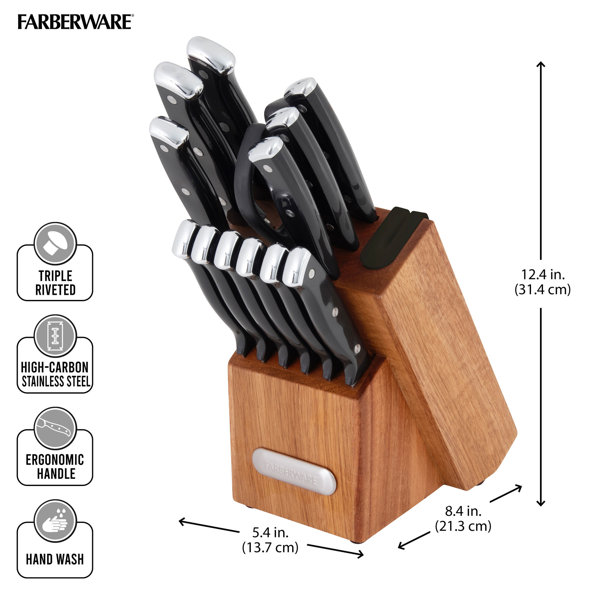 KitchenAid 14pc Stainless Steel Knife Block Set 14 ct