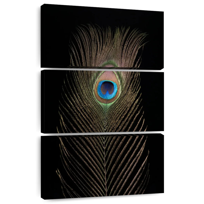 Brampt Posh Peacock Feather, 32" H x 20" W