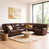 Reddish Brown Faux Leather