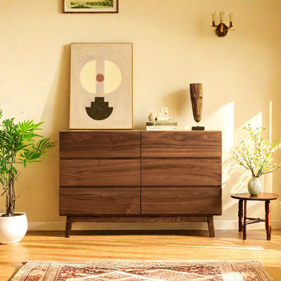 Commode d'appoint en bois massif Rhodell