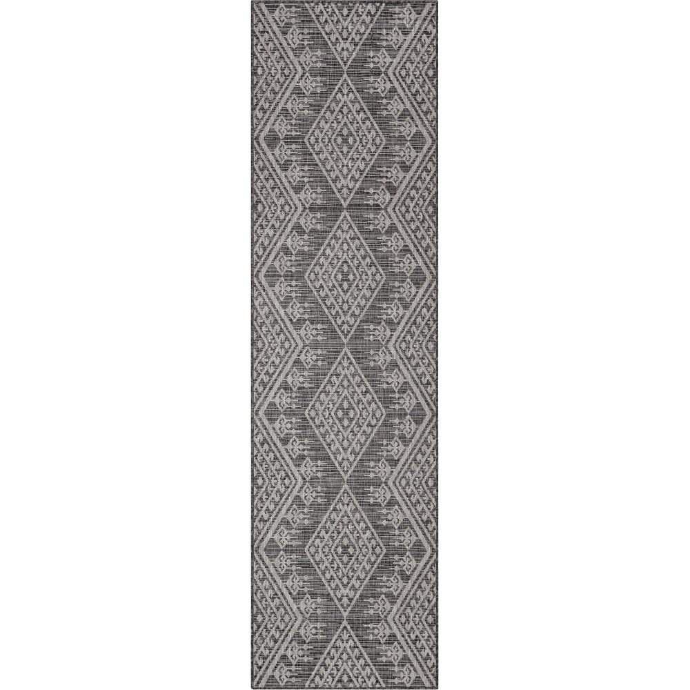Well Woven Cascade Tribal Diamond Pattern Indoor/Outdoor Grey Flat ...