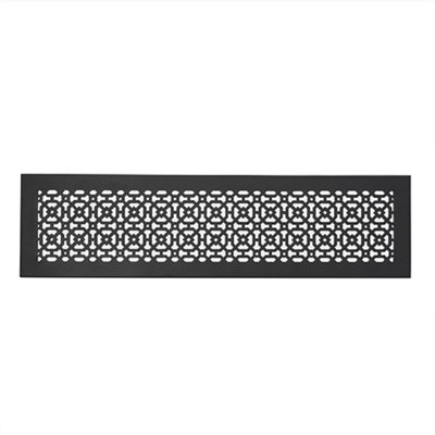 Ouverture de conduit 6 po x 28 po AIR RETOUR | Couvercle de conduit lourd en aluminium coulé (8 po x 30 po au total) | Thermolaqué