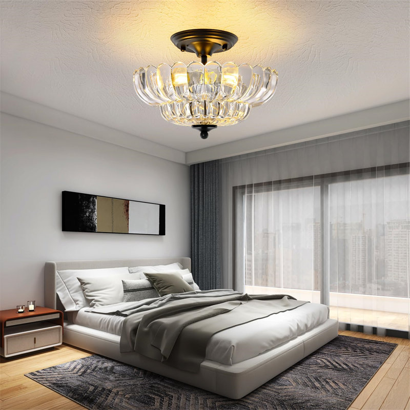 Semi Flush Mount, White