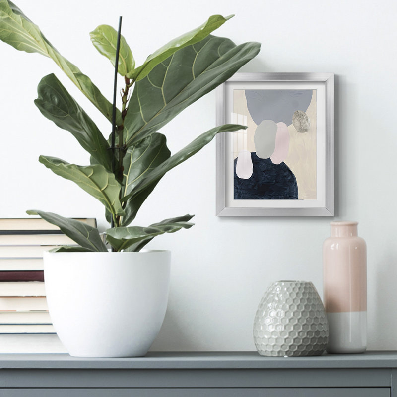 Muted Orbs III -Framed Print, 28.5" H x 20.5" W, Silver