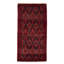 Tapis noir / rouge 3 pi 3 po x 6 pi One-of-a-Kind New Age