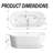 59'' X 30'' Acrylic Freestanding Soaking Bathtub In Glossy White