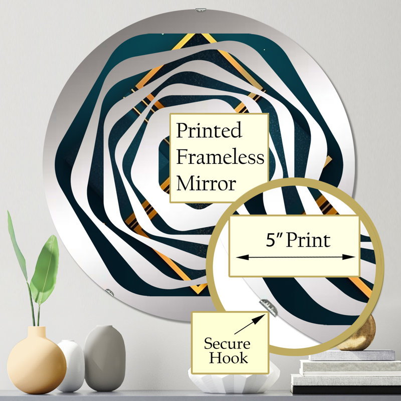 Dazarion - Miroir décoratif Amorphe, 23,6 po x 23,6 po