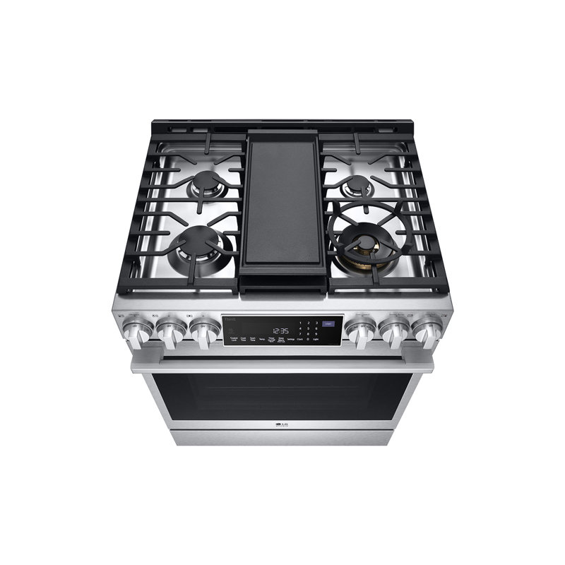 30" 6.3 cu. ft. Smart Slide-in Dual Fuel Range with Convection Oven