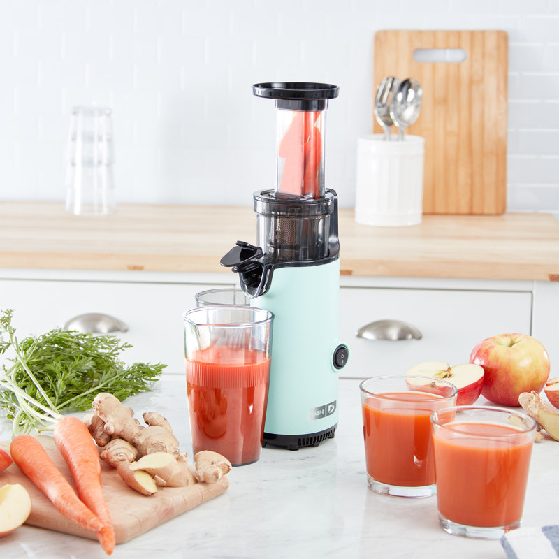 DASH Deluxe Compact Cold-Press Power Juicer, Aqua