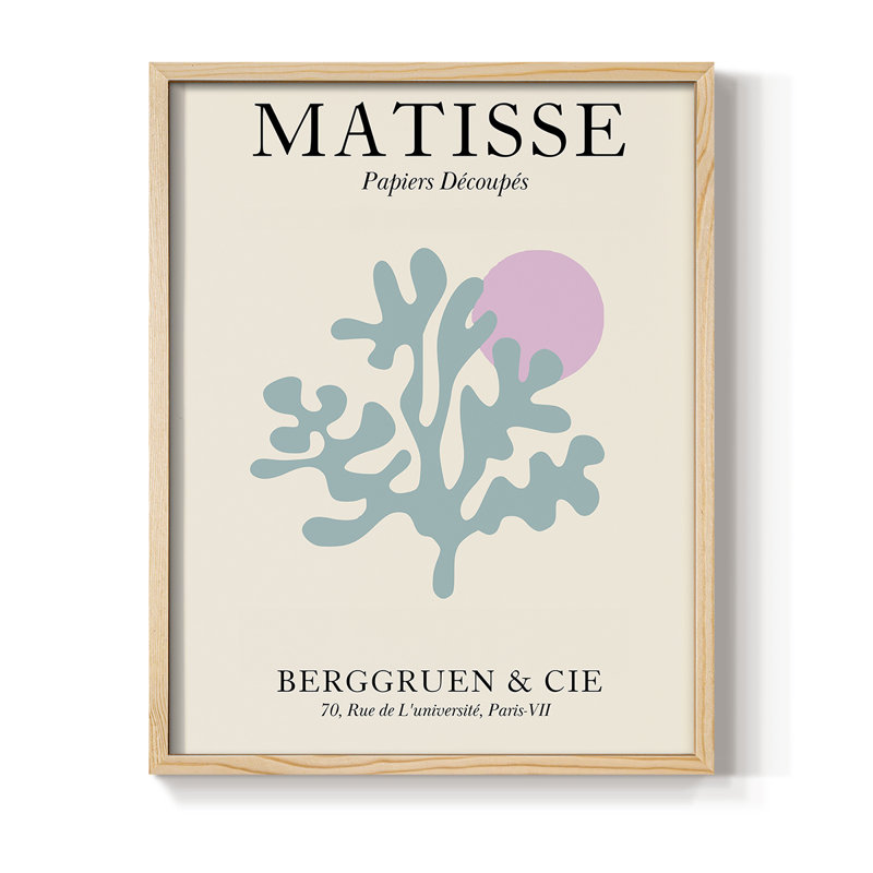 Matisse DV Framed Print Framed Print - Solid Wood, Natural, 11" H x 9" W