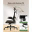 Fauteuil ergonomique de bureau et de jeu avec support lombaire, appui-tête en 2 dimensions, accoudoirs réglables et coussin de siège profilé sur roulettes pour la maison ou le bureau (ensemble de 2)
