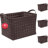 Handwoven Laundry Hamper Basket With Vegan Leather Handles, Large Wicker Storage Organizer For Blankets, Clothes, Toys In Bedroom, Bathroom, Living Room