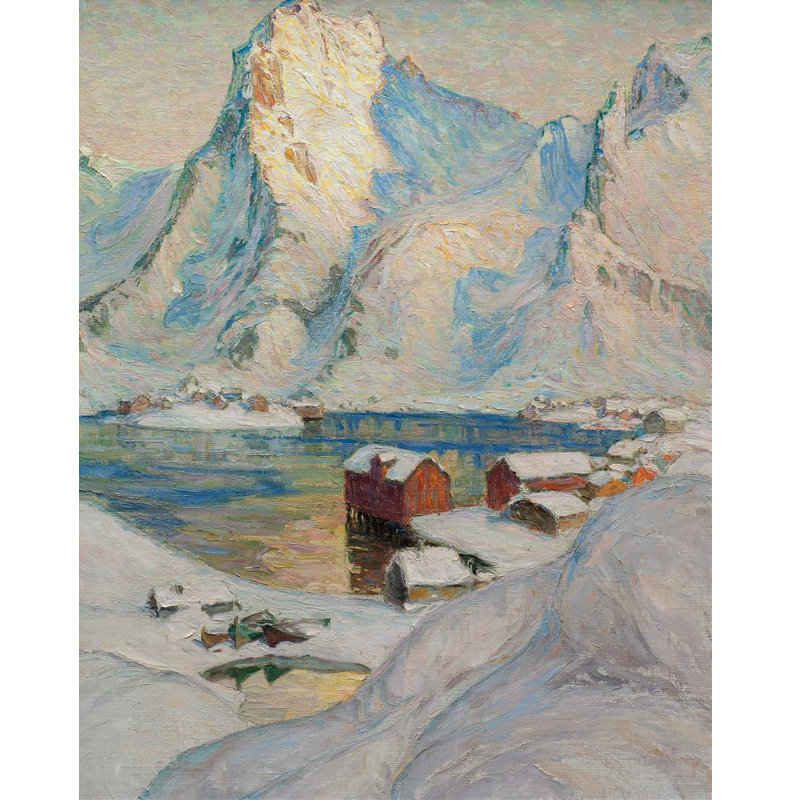 «An Arctic Spring Day. Study from North Norvege» par Anna Boberg, reproduction d'art sur toile tendue avec châssis