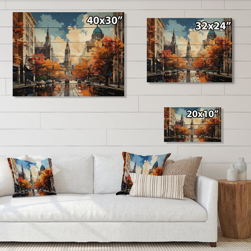 Boston Popart III sur bois, H 24 po x l 32 po x P 0,78 po