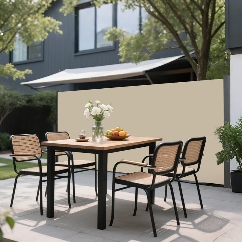 Auvent rétractable pour écran latéral, H 63 po x l 118 po x P 1,58 po