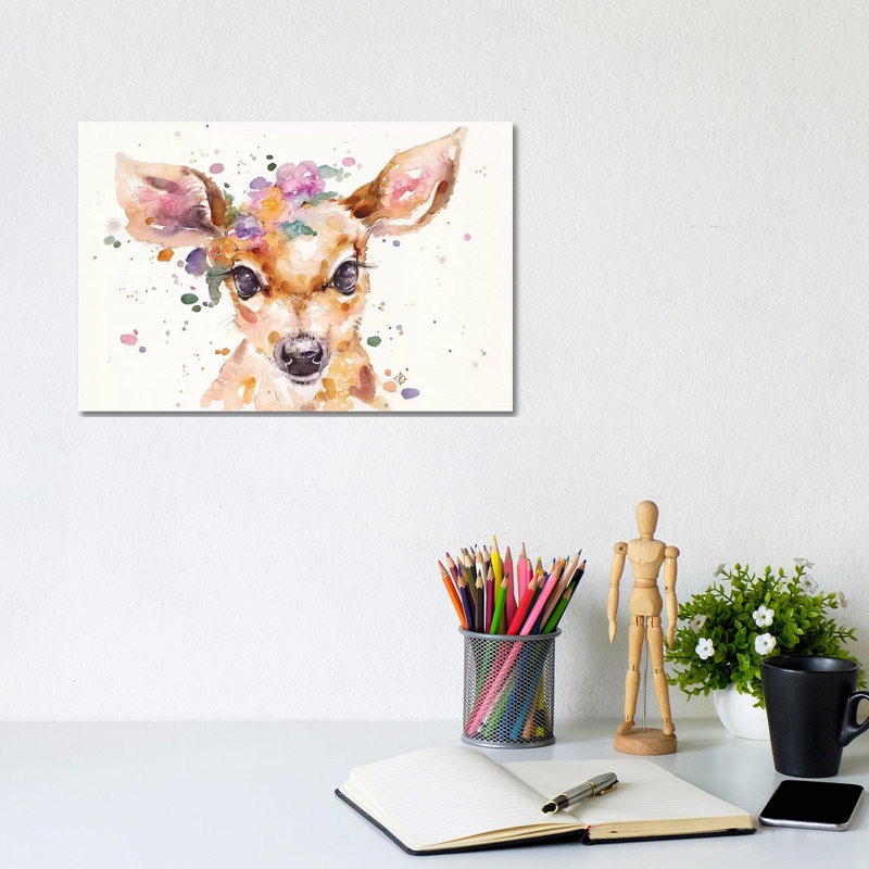 Little Deer by Sillier Than Sally - No Frame Gallery-Wrapped Canvas Giclée on Canvas