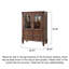 Vitrine en bois massif rétro avec tiroirs, conception ornée-1978036819