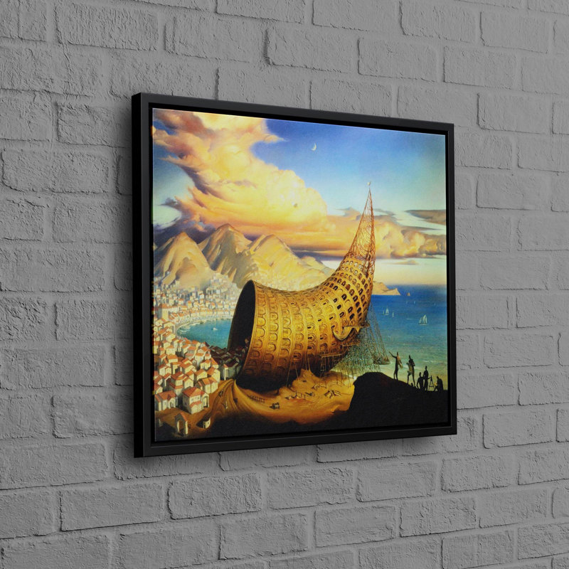 Print on Canvas, Framed Print without Mat, Black, 30 cm H x 30 cm W