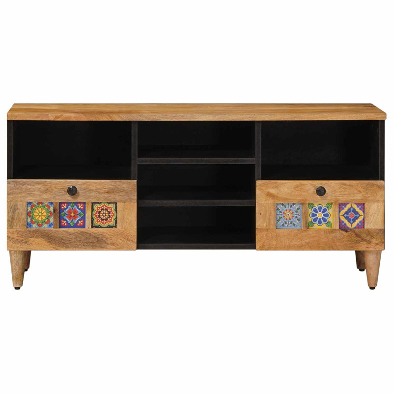 Vidaxl TV Cabinet With Drawer With Shelf With Storage Solid Mango Wood Unit