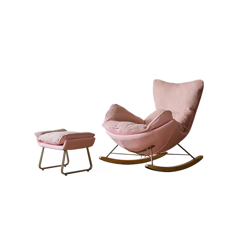 Chaise berçante de luxe Home Light, Rose