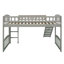 Lit mezzanine simple avec glissoire et échelle, gris (ANCIEN SKU: LT000504AAE)