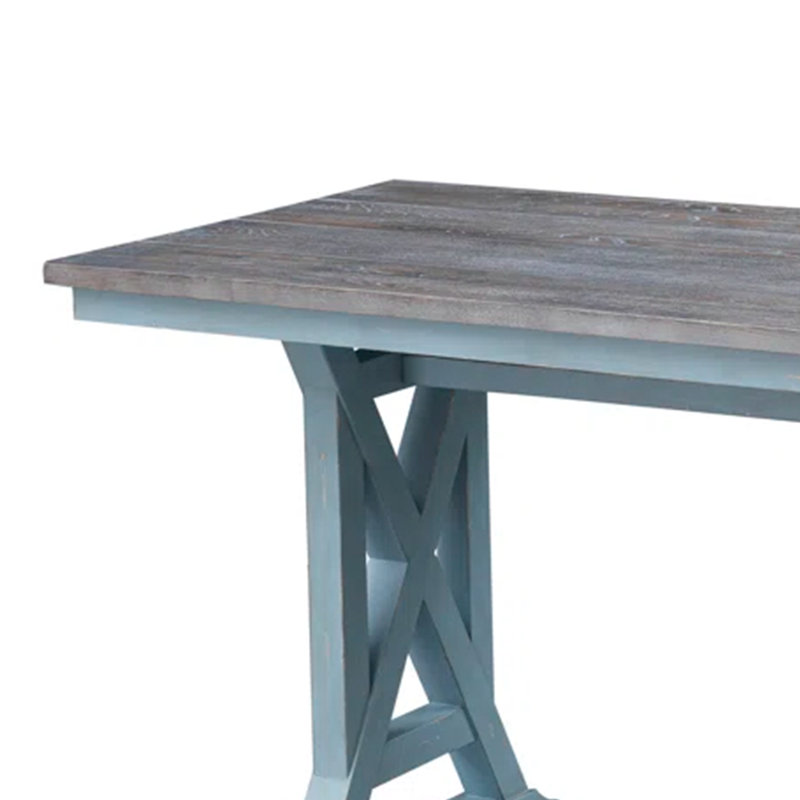Table de salle à manger Amiee-Lee, Turquoise clair, H 36 po x l 60 po x P 30 po