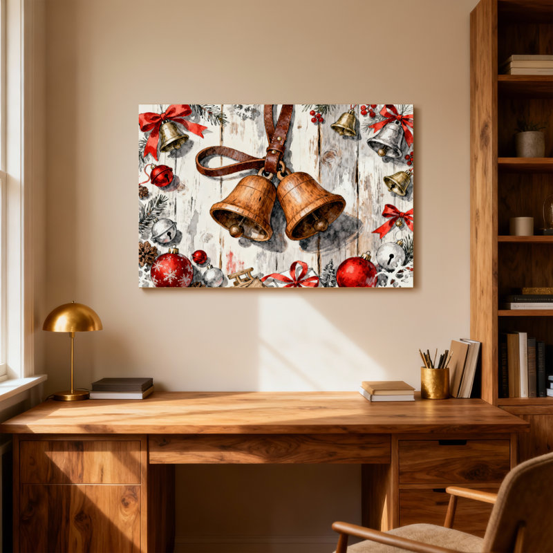 Cloches de Noël, H 24 po x l 36 po